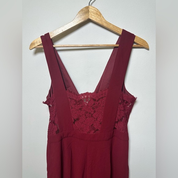 Lulu's Deep Red Jumpsuit - Picture 6 of 6